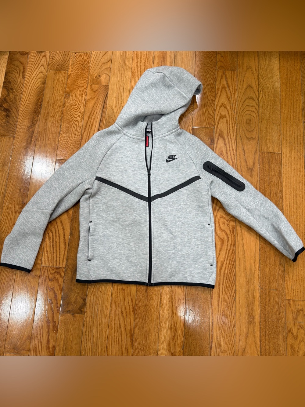 Size XL Nike Tech Fleece Full Zip Hoodie Gray Jacket Sweatshirt (boys Youth )